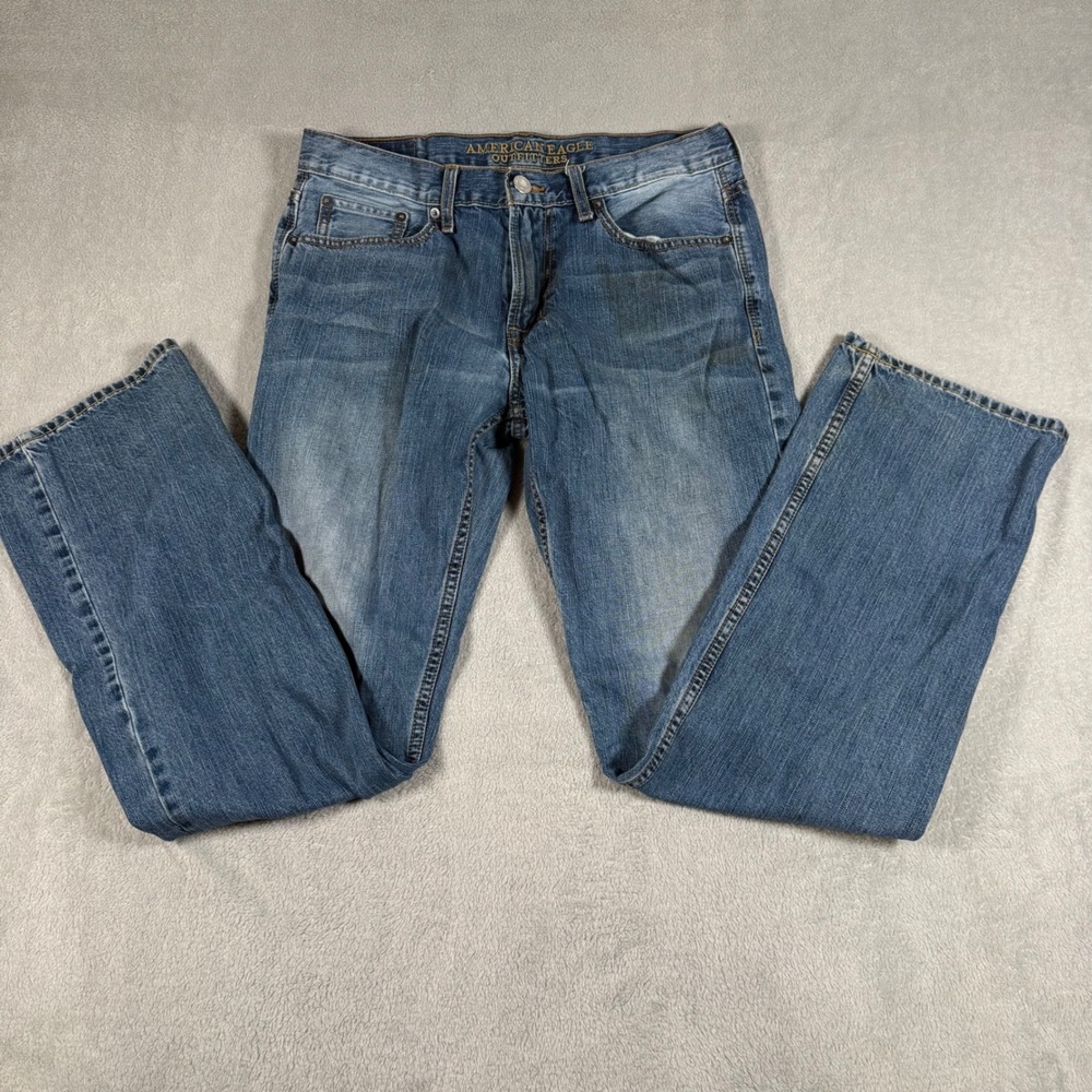 American Eagle Original Boot Jeans Mens 32x36 Blue Medium Wash Denim